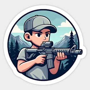 Hunter Boy Sticker